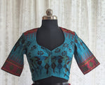 Load image into Gallery viewer, Jalatarangini Kalamkari with Kutch Embroidered Blouse
