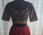 Load image into Gallery viewer, Vanamayi Kalamkari with Kutch Embroidered Blouse
