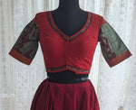 Load image into Gallery viewer, Temple Red Appliqué Kutch Embroidered Blouse
