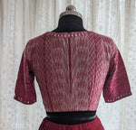 Load image into Gallery viewer, Plum Red Shibori with Kutch Mirror work
