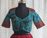 Load image into Gallery viewer, Padmavalli Kalamkari with Kutch Embroidered Blouse
