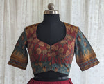 Load image into Gallery viewer, Padmapriya Kalamkari with Kutch Embroidered Blouse
