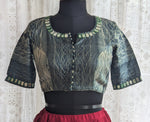 Load image into Gallery viewer, Indigo Shibori with Kutch Mirror work
