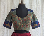 Load image into Gallery viewer, Mrunalini Kalamkari with Kutch Embroidered Blouse
