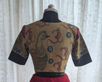 Load image into Gallery viewer, Rustic Maroon-Blue  Ikat Blouse
