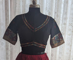 Load image into Gallery viewer, Madhavi Kalamkari with Kutch Embroidered Blouse
