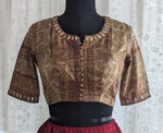 Load image into Gallery viewer, Bronze Brown Shibori with Kutch Mirror work
