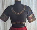Load image into Gallery viewer, Kusuma Kalamkari with Kutch Embroidered Blouse
