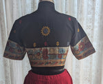 Load image into Gallery viewer, Kusuma Kalamkari with Kutch Embroidered Blouse
