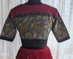 Load image into Gallery viewer, Maroon &amp; Teal Ikat Blouse
