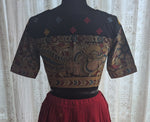 Load image into Gallery viewer, Shobhita Kalamkari with Kutch Embroidered Blouse
