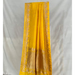 Load image into Gallery viewer, Kamdhenu Yellow Handwoven Silk saree
