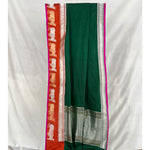 Load image into Gallery viewer, Kamdhenu Green Handwoven Silk Saree
