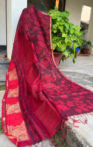 Maheshwari Silk Dupatta (DPT-SL-CR-0021)
