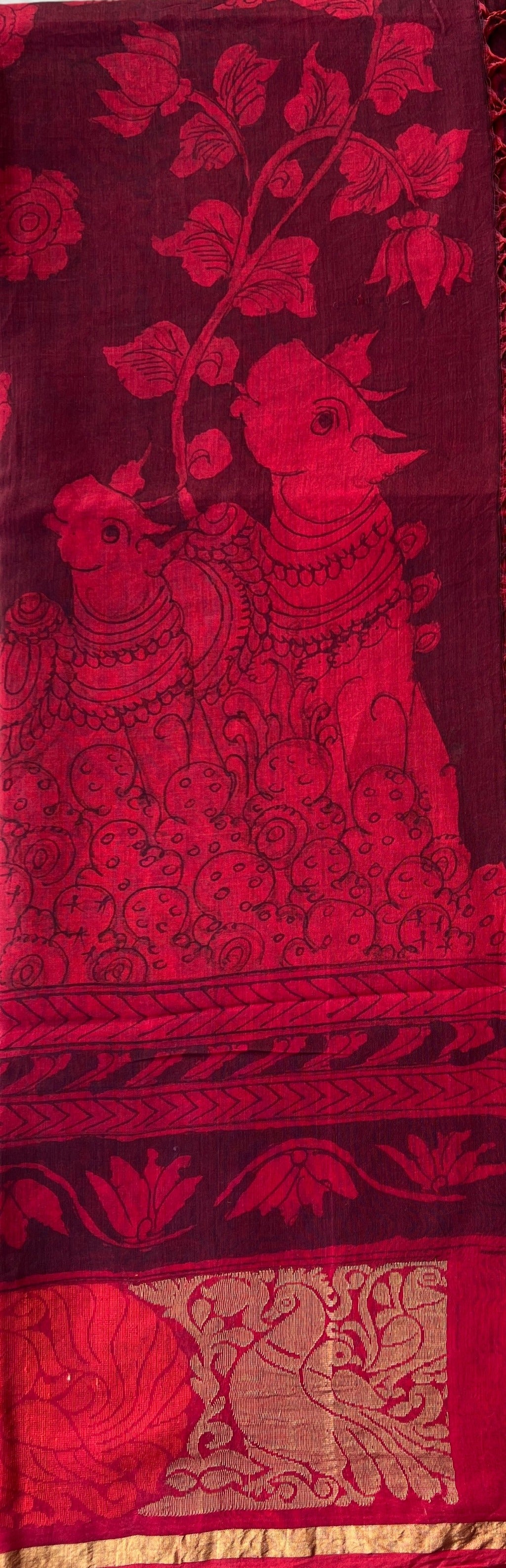 Maheshwari Silk Dupatta (DPT-SL-CR-0021)