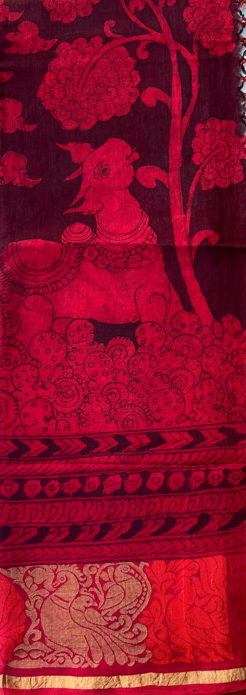 Maheshwari Silk Dupatta (DPT-SL-CR-0022)
