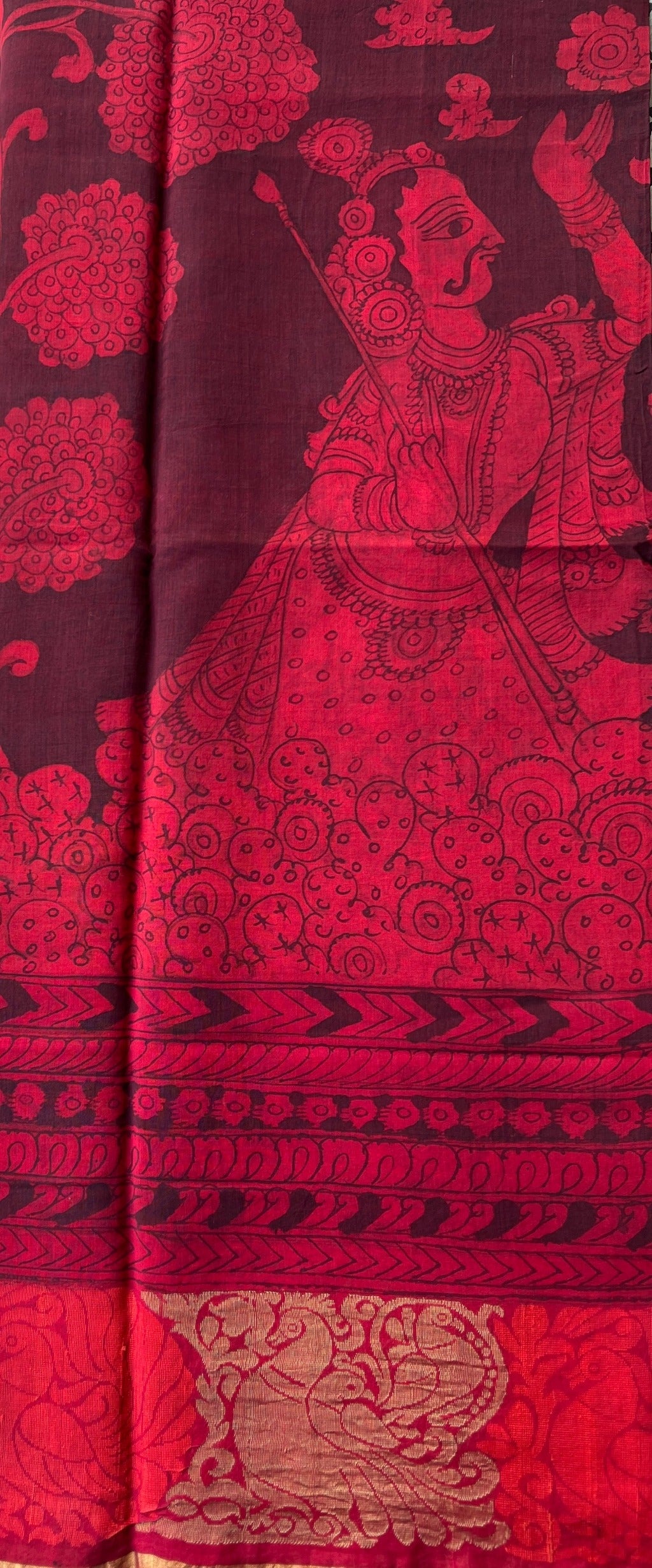 Maheshwari Silk Dupatta (DPT-SL-CR-0022)