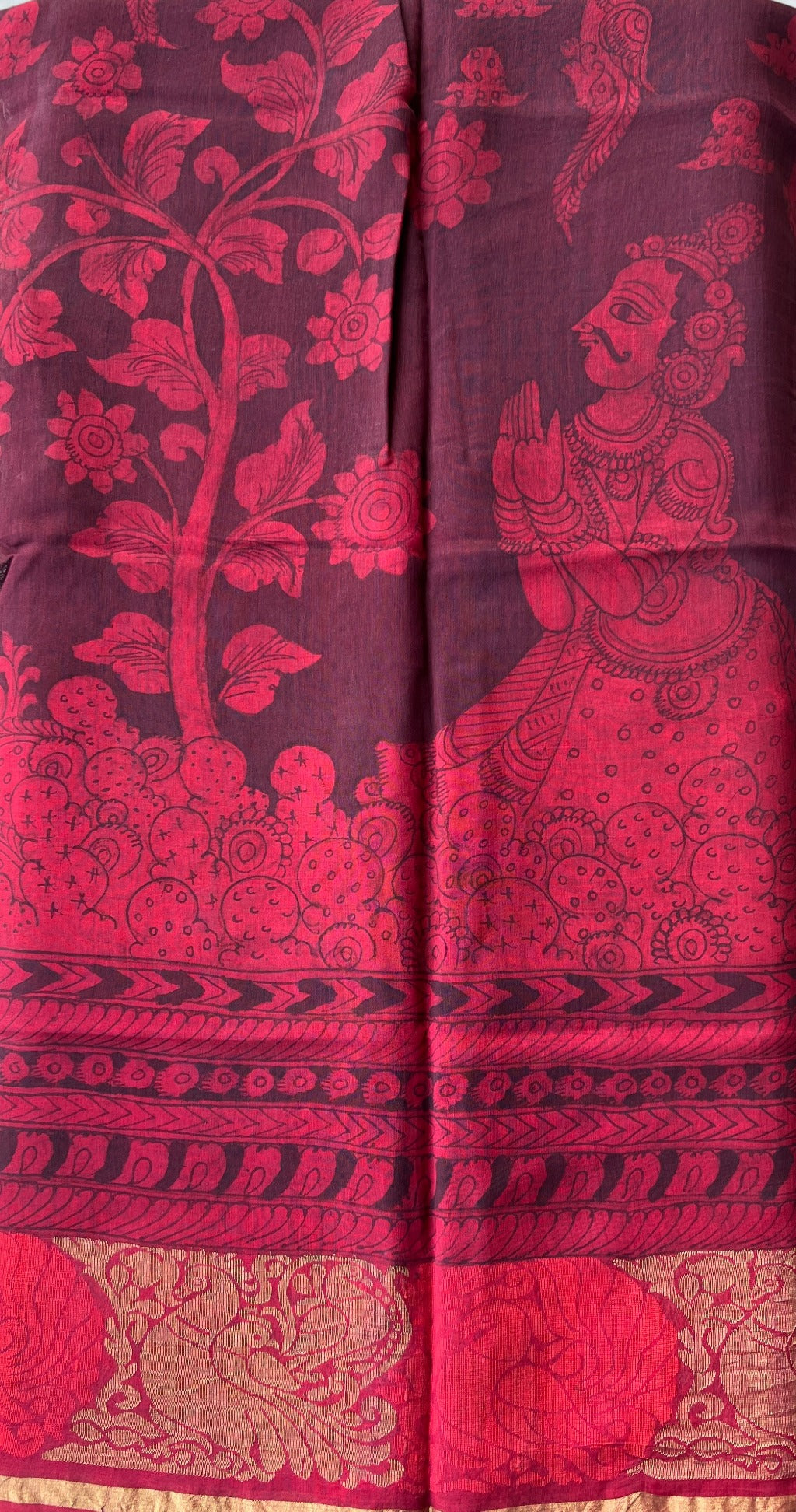 Maheshwari Silk Dupatta (DPT-SL-CR-0024)