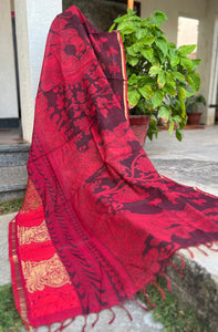 Maheshwari Silk Dupatta (DPT-SL-CR-0025)