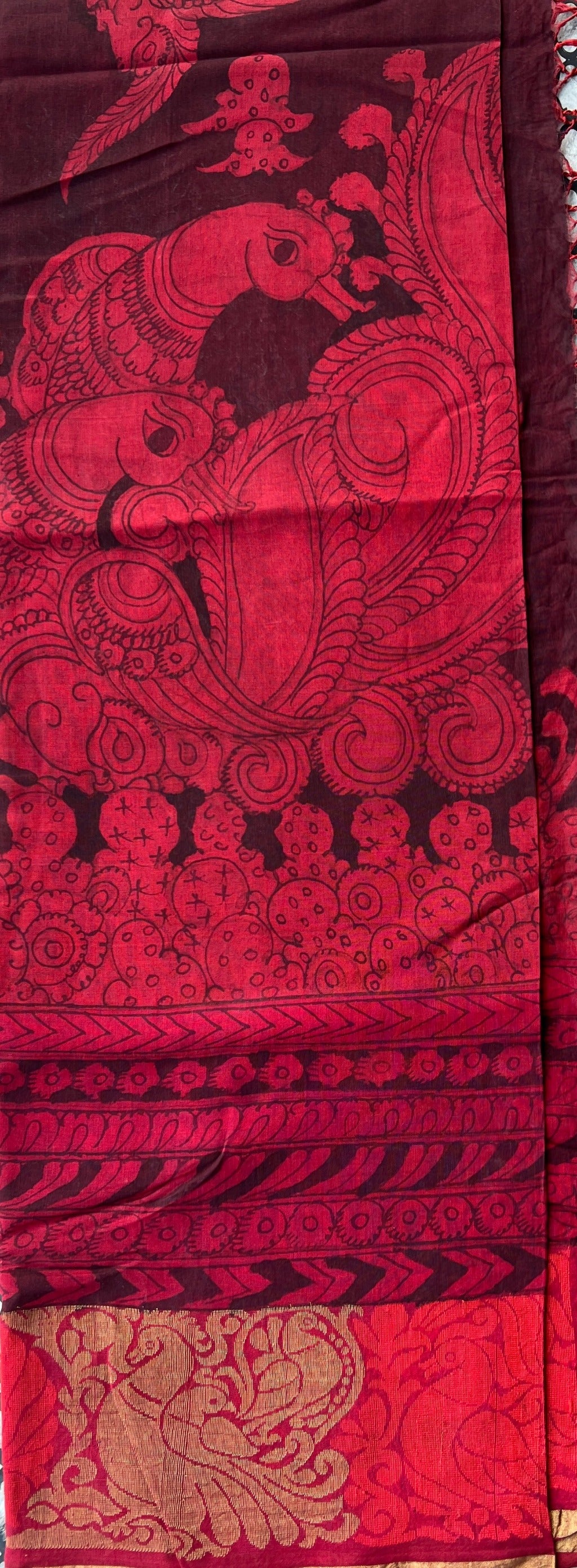 Maheshwari Silk Dupatta (DPT-SL-CR-0025)