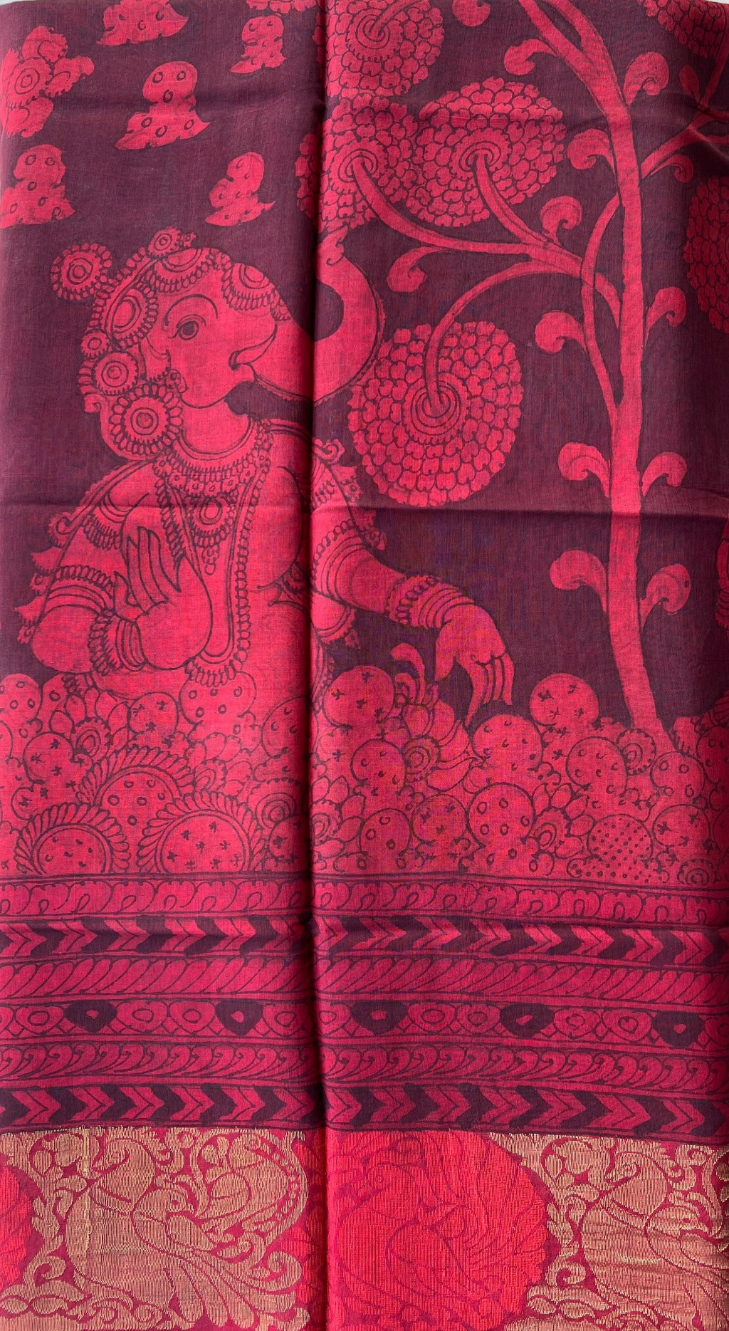Maheshwari Silk Dupatta (DPT-SL-CR-0026)