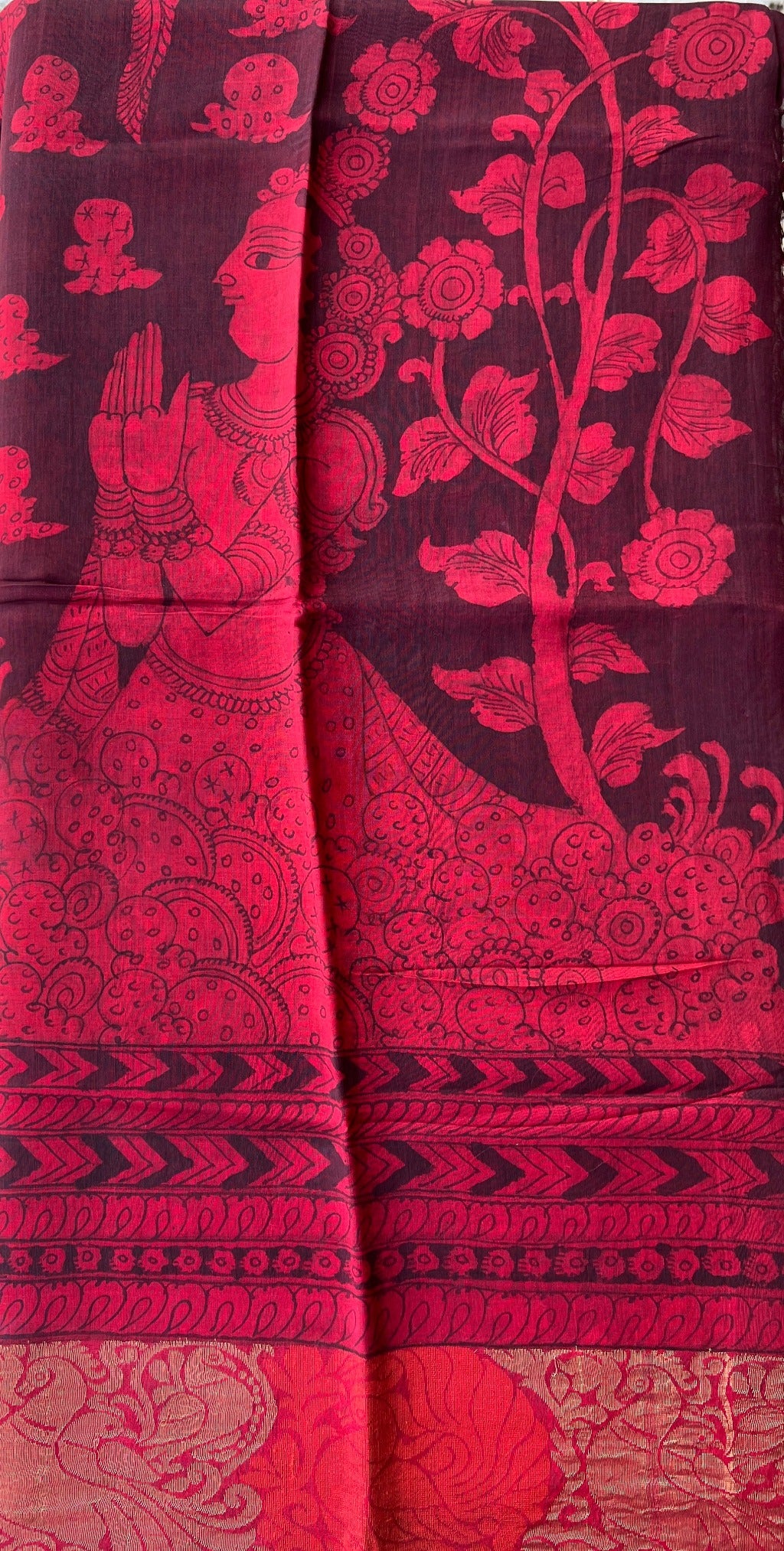 Maheshwari Silk Dupatta (DPT-SL-CR-0030)