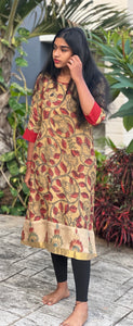 Kurta: Tussar silk with Jalar Border(KR-CT-ASR-0007)