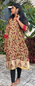 Kurta: Tussar silk with Jalar Border(KR-CT-ASR-0007)