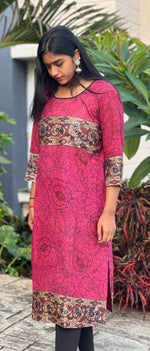 Load image into Gallery viewer, Kurta: Tussar with allover Kalamkari (KR-CT-ASR-0005)
