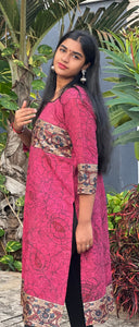 Kurta: Tussar with allover Kalamkari (KR-CT-ASR-0005)