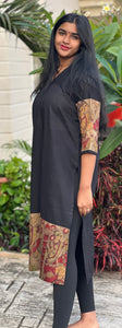 Kurta: Maheshwari with kalamkari story boarder (KR-CT-ASR-0001)